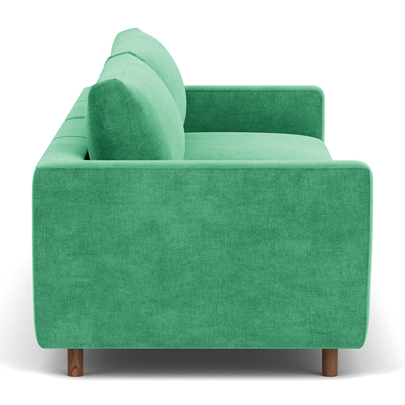 Moss Grass Green Fabric / Walnut Natural