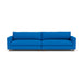 Dylan Fabric 4 Seater Sofa (Walnut Natural, Cobalt Blue)