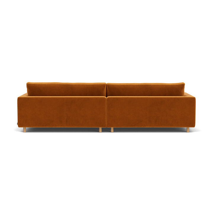 Dylan Velvet 4 Seater Sofa (Oak, Matt Amber)