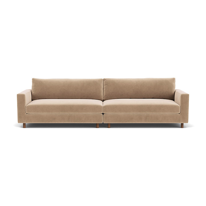 Dylan Velvet 4 Seater Sofa (Oak, Sapphire)
