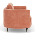 Danny Dusty Rose Textured Weave / Dark Walnut