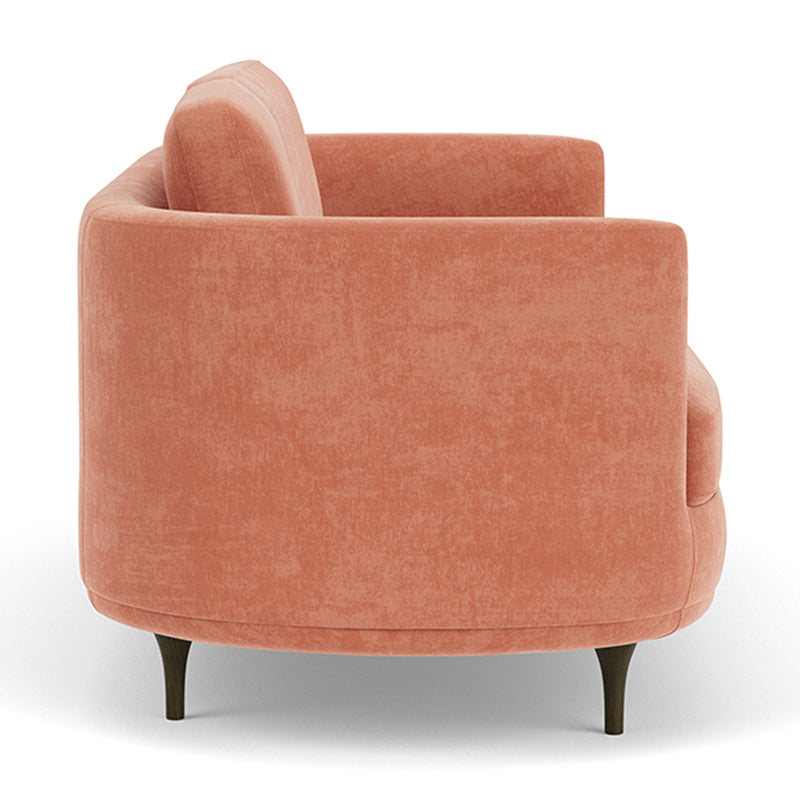 Danny Dusty Rose Textured Weave / Dark Walnut