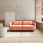 Danny Dusty Rose Textured Weave / Dark Walnut