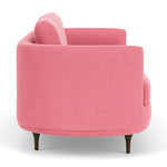 Firenze Bubblegum Fabric / Dark Walnut