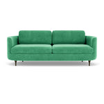 Moss Grass Green Fabric / Dark Walnut