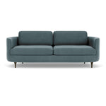 Forest Dust Blue Fabric / Dark Walnut