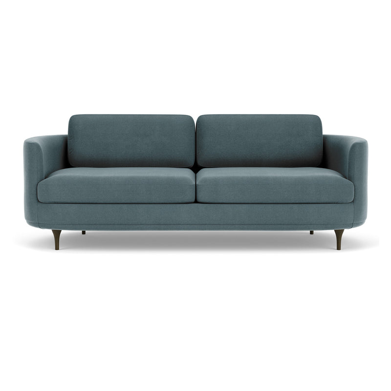 Forest Dust Blue Fabric / Dark Walnut