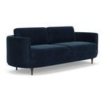 Lux Navy Velvet / Dark Walnut