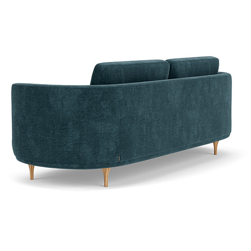 Danny Dust Blue Textured Weave / Oak