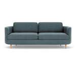 Forest Dust Blue Fabric / Oak