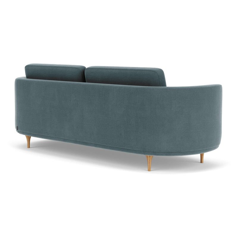 Forest Dust Blue Fabric / Oak