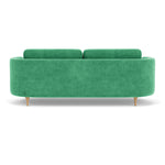 Moss Grass Green Fabric / Oak