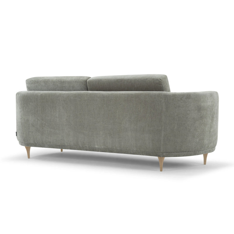 Planet Grey Green Fabric / Oak