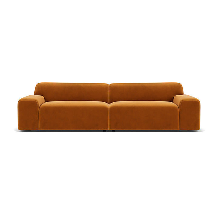 Gloria Velvet 3.5 Seater Sofa (Matt Amber)