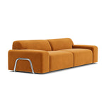 Gloria Velvet 3.5 Seater Sofa (Matt Amber)