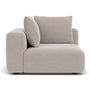 Hailey 1 Seater Left Corner Modular Sofa - Agnes Brown Textured Weave