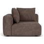 Hailey 1 Seater Left Corner Modular Sofa - Aulla Cacao Textured Weave