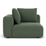 Hailey 1 Seater Left Corner Modular Sofa - Cura Dark Green Weave