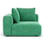 Hailey 1 Seater Left Corner Modular Sofa - Moss Grass Green Fabric