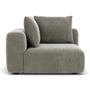 Hailey 1 Seater Left Corner Modular Sofa - Planet Grey Green Fabric