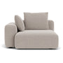 Hailey 1 Seater Left Arm Modular Sofa - Agnes Brown Textured Weave