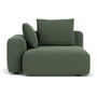 Hailey 1 Seater Left Arm Modular Sofa - Cura Dark Green Weave