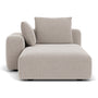 Hailey 1 Seater Left Chaise Modular Sofa - Agnes Brown Textured Weave