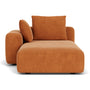 Hailey 1 Seater Left Chaise Modular Sofa - Danny Amber Textured Weave