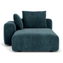 Hailey 1 Seater Left Chaise Modular Sofa - Danny Dust Blue Textured Weave