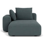 Hailey 1 Seater Left Chaise Modular Sofa - Form Blue Grey Fabric
