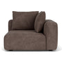 Hailey 1 Seater Right Corner Modular Sofa - Aulla Cacao Textured Weave