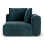 Hailey 1 Seater Right Corner Modular Sofa - Danny Dust Blue Textured Weave