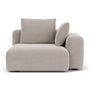 Hailey 1 Seater Right Arm Modular Sofa - Agnes Brown Textured Weave
