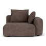 Hailey 1 Seater Right Arm Modular Sofa - Aulla Cacao Textured Weave