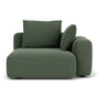 Hailey 1 Seater Right Arm Modular Sofa - Cura Dark Green Weave