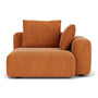 Hailey 1 Seater Right Arm Modular Sofa - Danny Amber Textured Weave