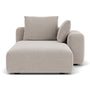 Hailey 1 Seater Right Chaise Modular Sofa - Agnes Brown Textured Weave