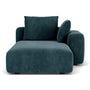 Hailey 1 Seater Right Chaise Modular Sofa - Danny Dust Blue Textured Weave