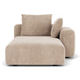 Hailey 1 Seater Right Chaise Modular Sofa - Danny Cream Textured Weave