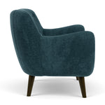 Danny Dust Blue Textured Weave / Dark Walnut