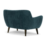 Danny Dust Blue Textured Weave / Dark Walnut