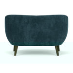 Danny Dust Blue Textured Weave / Dark Walnut