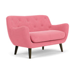 Firenze Bubblegum Fabric / Dark Walnut