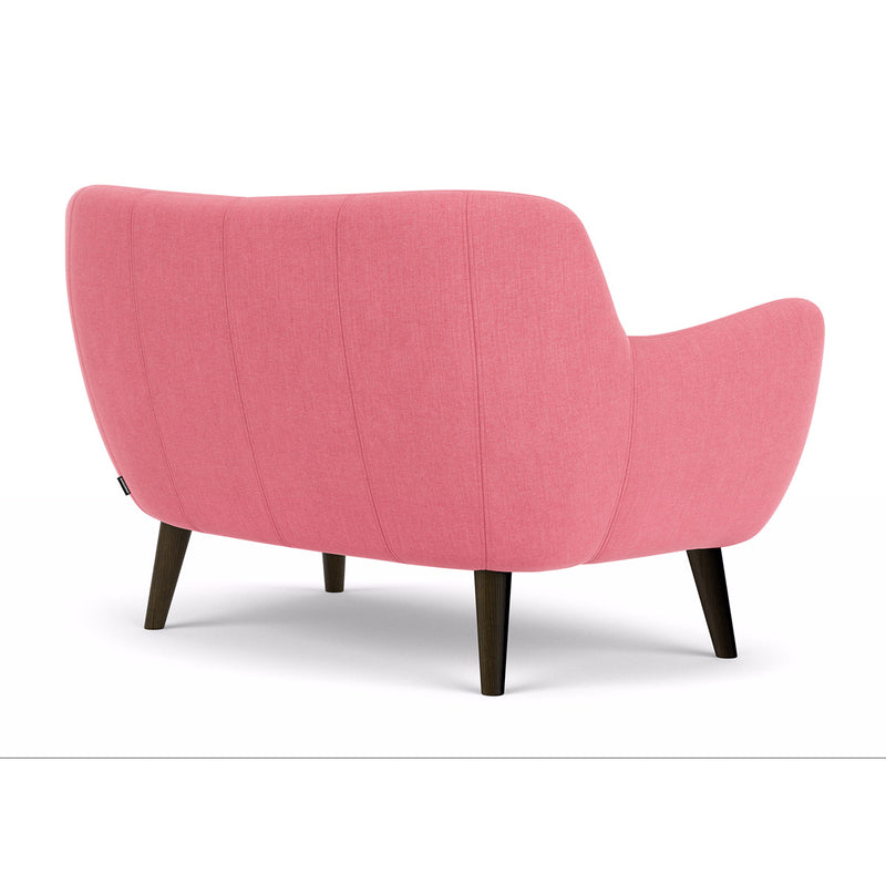 Firenze Bubblegum Fabric / Dark Walnut