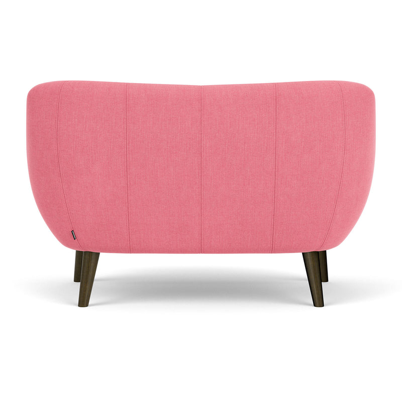 Firenze Bubblegum Fabric / Dark Walnut