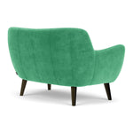 Moss Grass Green Fabric / Dark Walnut