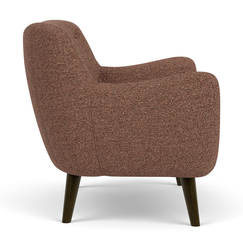 Pebble Rust Boucle / Dark Walnut