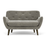 Planet Grey Green Fabric / Dark Walnut