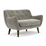 Planet Grey Green Fabric / Dark Walnut