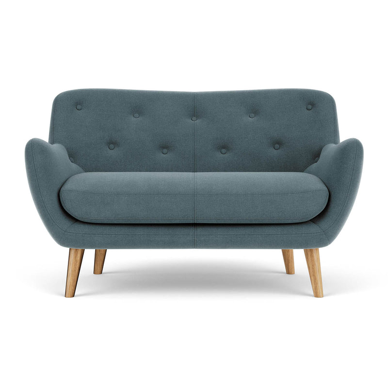 Forest Dust Blue Fabric / Oak